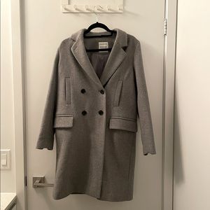 Frank & Oak Grey Wool Cocoon Coat
